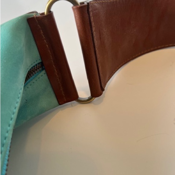 COPY - Stunning Suede and Leather Oscar De La Renta Hobo Bag - Picture 10 of 10